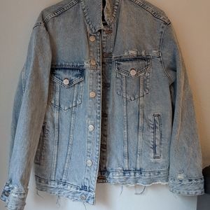Zara distressed jean jacket